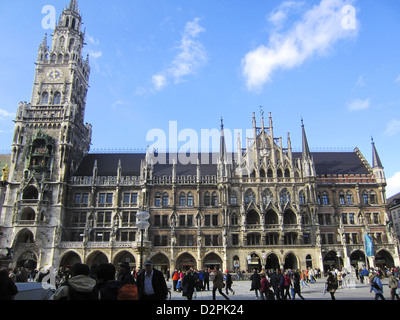 Neues Rathaus (New Town Hall) in Munich, Germany Stock Photo