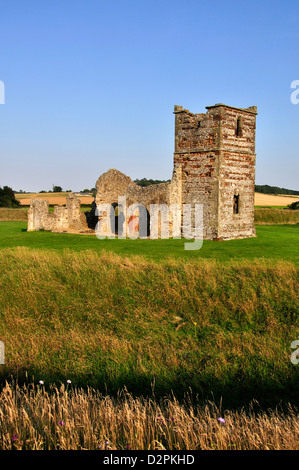 The ruin of Knowlton Church Dorset Stock Photo