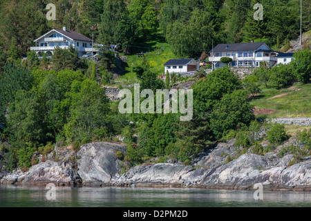 Interior of Kviknes Hotel in Balestrand, Norway along the Sognefjord, the longest fjord in Norway. Stock Photo