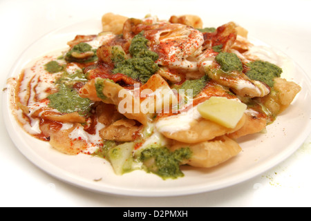 Papri chaat , North Indian food Stock Photo