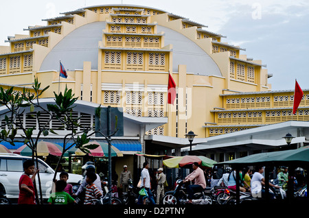 Central Market,Phnom Penh,Cambodia Stock Photo