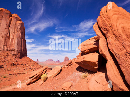 View from North Window, Monument Valley Navajo Tribal Park, Arizona, United States of America, North America Stock Photo