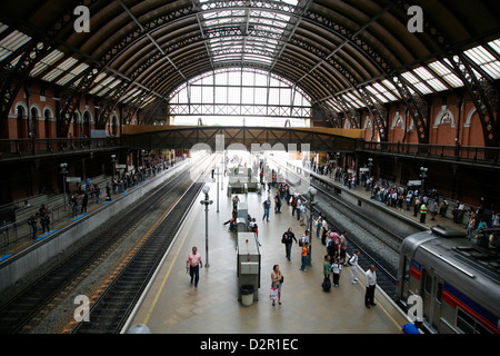 Brazil Sao Paulo - Interior of Luz Train Station Stock Photo - Alamy