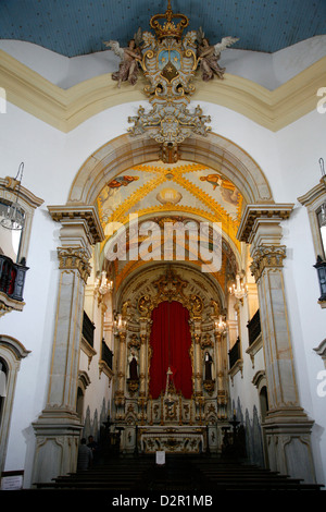 Interior of Igreja Nossa Senhora do Carmo (Our Lady of Mount Carmel) church, Ouro Preto, Minas Gerais, Brazil Stock Photo