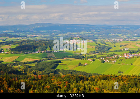 View from Oberfrauenwald of Bavarian Forest, Bavaria, Germany, Europe Stock Photo