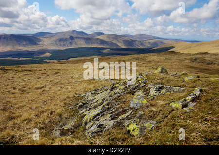 Galloway Hills from Rhinns of Kells, Dumfries and Galloway, Scotland, United Kingdom, Europe Stock Photo