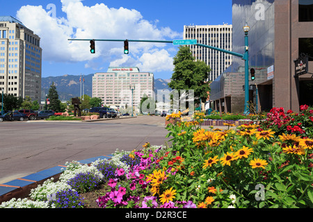 Tejon Street, Colorado Springs, Colorado, United States of America, North America Stock Photo