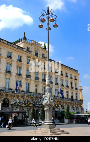 Regent Hotel Facade, Grand Hotel de Bordeaux, Place de la Comedie, Bordeaux, Gironde, Aquitaine, France Stock Photo