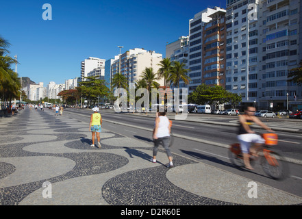 Avenida Atlantica, Copacabana, Rio de Janeiro, Brazil, South America Stock Photo