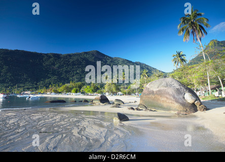 Vila do Abraao beach, Ilha Grande, Rio de Janeiro State, Brazil, South America Stock Photo