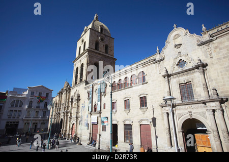 Iglesia de San Francisco in Plaza San Francisco, La Paz, Bolivia, South America Stock Photo