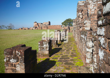 Ruins of Jesuit mission at Trinidad (La Santisima Trinidad de Parana), Parana Plateau, Paraguay Stock Photo