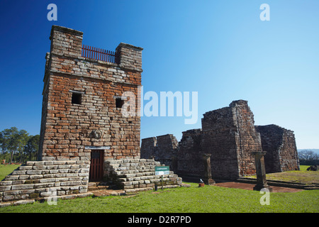 Ruins of Jesuit mission at Trinidad (La Santisima Trinidad de Parana), Parana Plateau, Paraguay Stock Photo