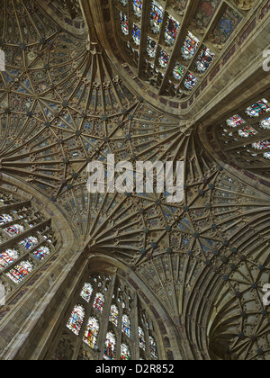 Sherborne Abbey, choir fan vaulting Stock Photo