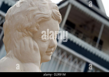 creole style townhouse, port louis, mauritius Stock Photo