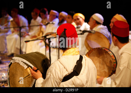 Moroccan Sufi musicians, Paris, France, Europe Stock Photo