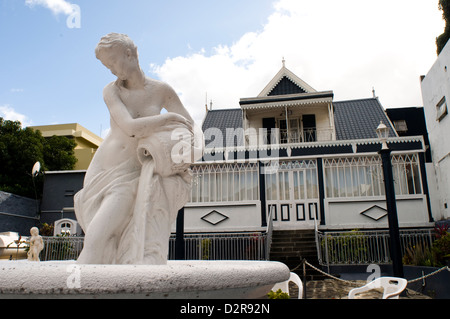 creole style townhouse, port louis, mauritius Stock Photo