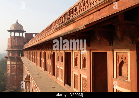 Jehangir's Palace in Agra Fort, UNESCO World Heritage Site, Agra, Uttar Pradesh, India, Asia Stock Photo