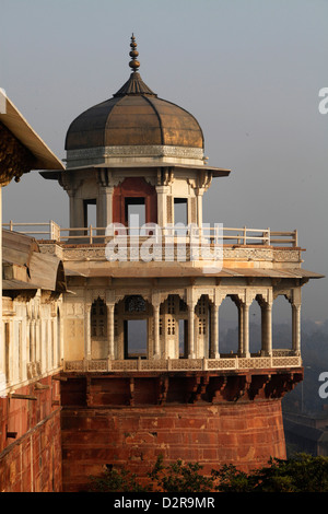 Jehangir's Palace in Agra Fort, UNESCO World Heritage Site, Agra, Uttar Pradesh, India, Asia Stock Photo