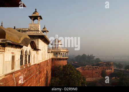 Jehangir's Palace in Agra Fort, UNESCO World Heritage Site, Agra, Uttar Pradesh, India, Asia Stock Photo