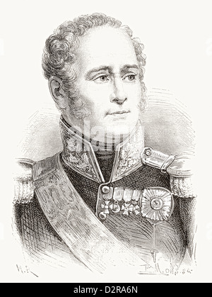 Alexander I of Russia, 1777 –1825, aka Alexander the Blessed. Emperor of Russia. Stock Photo