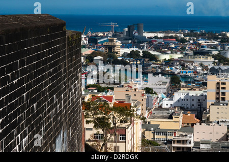 fort adelaide and city view, port louis, mauritius Stock Photo