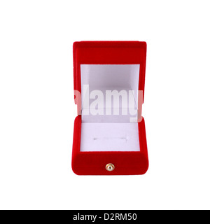 Ring box open and empty Stock Photo