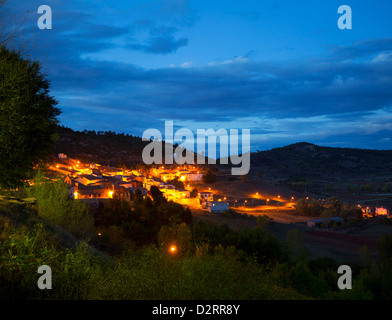 Cuenca Village San Martin de Boniches at night in Spain Stock Photo