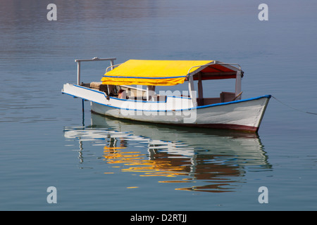 Yellow boat, Indonesia Stock Photo