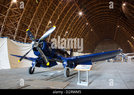 OR, Tillamook, Tillamook Air Museum, Chance Vought F4U Corsair fighter Stock Photo