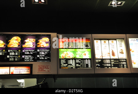 McDonald's menu, New York City, USA Stock Photo - Alamy