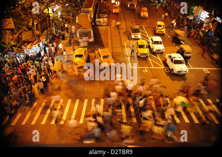 Zebra crossing, Kolkata, West Bengal, India, Asia Stock Photo