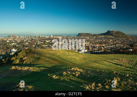 Edinburgh, Arthur's Seat and Salisbury Crags from Blackford Hill, Edinburgh