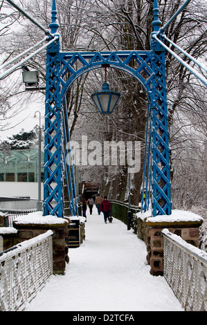 Mill Bridge over River Leam, Leamington Spa, UK Stock Photo