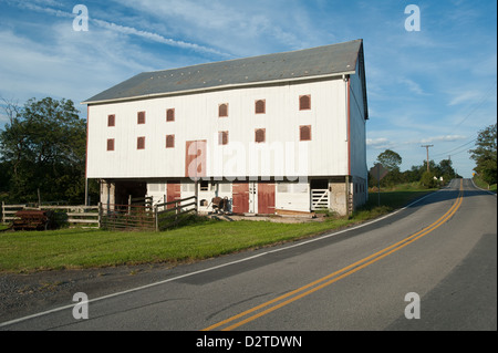 Barns in Montgomery township, country landscape Stock Photo