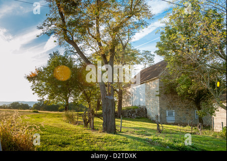 Barns in Montgomery township, country landscape Stock Photo