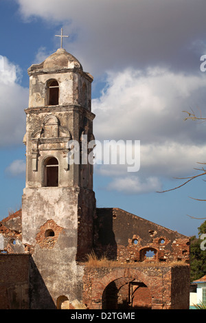 ruined church Iglesia de Santa Ana at Trinidad, Cuba, West Indies, Caribbean, Central America in March Stock Photo