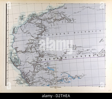 Australia Map Gotha Justus Perthes Stock Photo - Alamy