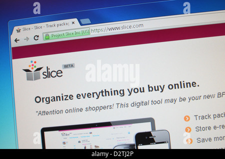 slice.com website screenshot Stock Photo