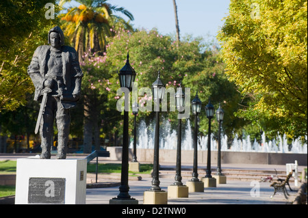 statue of Don Pedro Ruiz del Castillo, Plaza del Castillo, Mendoza, Argentina, South America Stock Photo