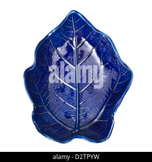 Vintage leaf-shaped ceramic ashtray Stock Photo