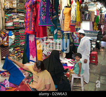 Mulji Jetha Market is the biggest textile market in Asia  Mumbai ( Bombay ) India near Zavari Bazaar and Crawford Market Stock Photo