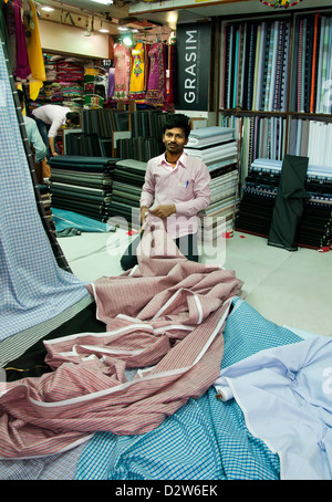 Mulji Jetha Market is the biggest textile market in Asia  Mumbai ( Bombay ) India near Zavari Bazaar and Crawford Market Stock Photo