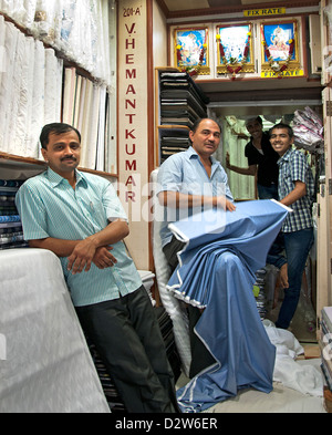 Mulji Jetha Market is the biggest textile market in Asia  Mumbai ( Bombay ) India near Zavari Bazaar and Crawford Market Stock Photo