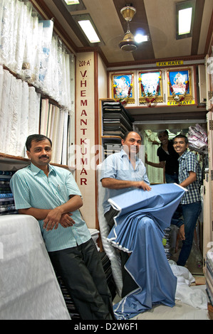 Mulji Jetha Market is the biggest textile market in Asia  Mumbai ( Bombay ) India near Zavari Bazaar and Crawford Market Stock Photo