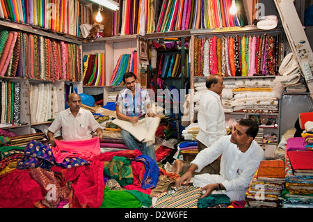 Mulji Jetha Market is the biggest textile market in Asia  Mumbai ( Bombay ) India near Zavari Bazaar and Crawford Market Stock Photo