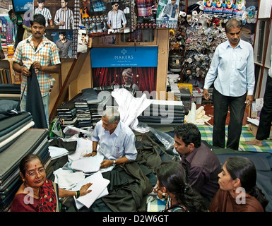 Mulji Jetha Market is the biggest textile market in Asia  Mumbai ( Bombay ) India near Zavari Bazaar and Crawford Market Stock Photo