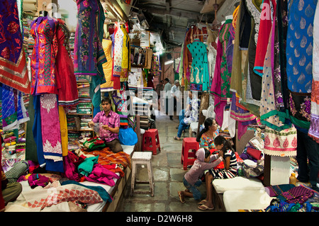 Mulji Jetha Market is the biggest textile market in Asia  Mumbai ( Bombay ) India near Zavari Bazaar and Crawford Market Stock Photo