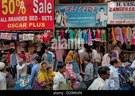 Mulji Jetha Market is the biggest textile market in Asia  Mumbai ( Bombay ) India near Zavari Bazaar and Crawford Market Stock Photo