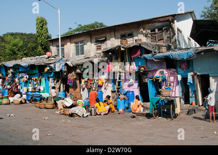 Mumbai Slum Poverty poor people ( Bombay ) India Stock Photo